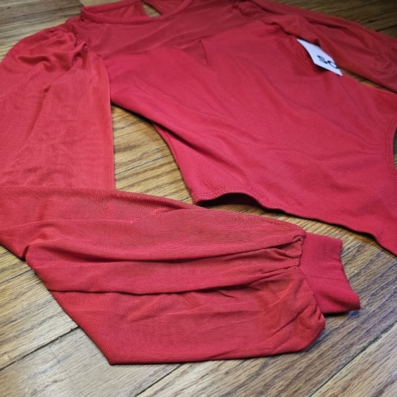 Red Mesh Bodysuit - Picture 2 of 8